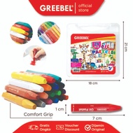 GREEBEL Crayon KIDS OIL PASTEL Complete / Crayon Oil Pastel 24C H contains 24 Colors