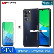 2IN1 PACKAGE Case Vivo Y17s Y19s Y21 Y21s Y33s Y36 4G 5G Y02T IQOO Z7 5G Hard Soft Armor Shockproof 