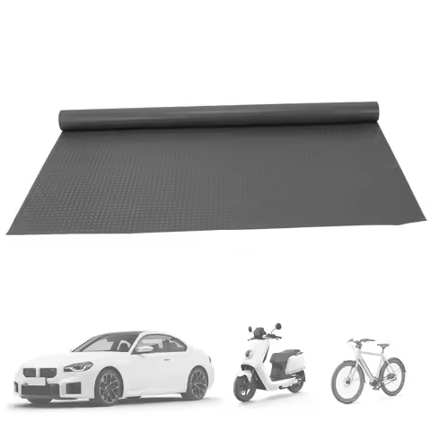 7.9x21/32.8 FT Floor Protector 2.5mm Garage Shop Parking Mat Diamond Plate PVC for Truck Trailer SUV