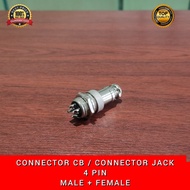 CB 4 PIN connector jack jak jek jeck Socket connector 4 pin Connector CB 4 pin Connector 4p Jack Soc
