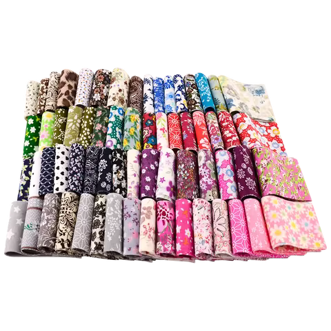 Teramila 100% Cotton Fabric Printed Flower 5x50CM Jelly Roll Strips 6-9 Pcs/Lot Telas DIY Patchwork