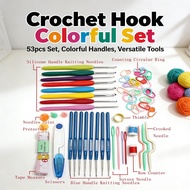 Jarum Kait Beg Tool Kit 53pcs Colorful Handmade Magic Crochet Hook