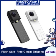 Insta360 Nano S VR Camera - 4K 360°  iPhone  Real-Time FlowState Stabilization,HDR Mode Waterproof  