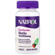 Natrol, Biotin, 10000 mcg, Promotes Healthy Hair, Skin & Nails