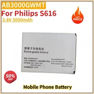 High Quality AB3000GWMT Phone Battery 3.8V 3000mAh For Philips S616 Brand New Replacement Battery