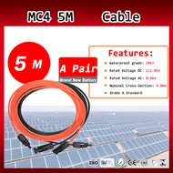 【5M】A pair MC4 Cable 14AWG 4.0mm Solar panel Extension Cable