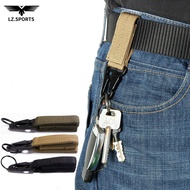 Outdoor Carabiner Muti EDC Tool Nylon Webbing Molle Belt Metal Hook Buckle Olecranon Keychain Clasp Tactical Backpack