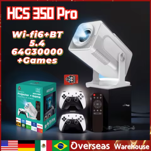 Project HCS350 Pro Handheld Game Console Retro Video Game Consoles Intelligent Projector 720p WIFI P