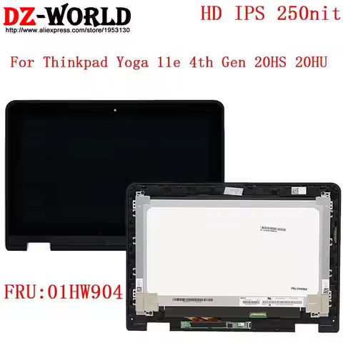 N116BCA-EA1 HD IPS 250nit LCD Touch Screen Display For Lenovo Thinkpad Yoga 11e 4TH Gen Laptop 01HW9