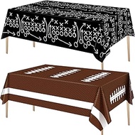 Esjay Football Tablecloth, Football Party Decorations Table Covers (54”x72”) Plastic Disposable, Foo