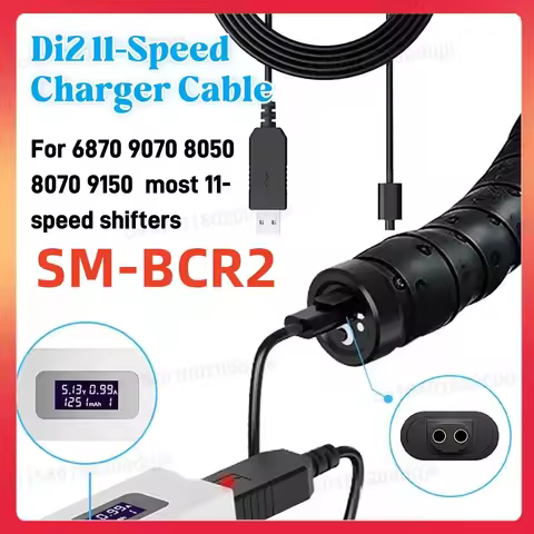 SMBCR2 Battery Charger Replacement Di2 USB Charge Cable for Shimano 6870 9070 8050 8070 9150 XT XTR 