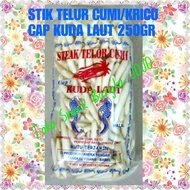 Stik Telur cumi kricu kuda laut 250gram khas bangka oleh oleh kerupuk