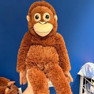 IKEA Gorilla Plush Doll 60cm DJUNGELSKOG Velcro Red-Haired Long-Armed Monkey Doll Soothing Ragdoll