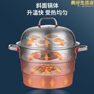 蒸鍋家用大號不鏽鋼加厚商用多功能蒸籠蒸煮燉蒸饅頭電磁爐瓦斯灶