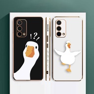 Cartoon Funny Doubt Duck E-TPU Phone Case For OPPO A79 A75 A73 A54 A35 A31 A17 A16 A15 A12 A11 A9 A7 A5 AX5 F11 F9 F7 F5 R17 Realme C1 Find X3 Pro Plus S E K X