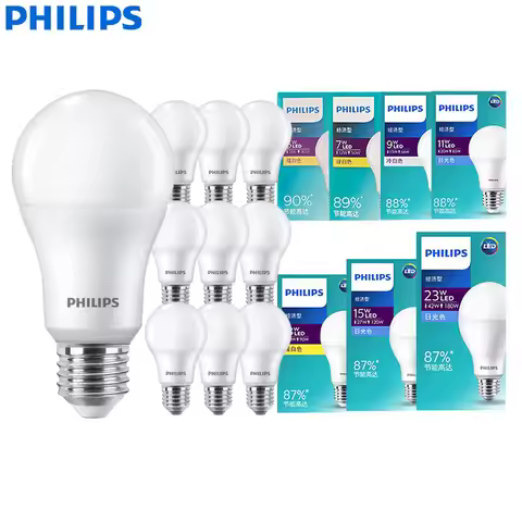 Philips Value LED Bulbs E27 5W 7W 9W 11W 13W 15W 19W 23W Essential 3000K 6500k White Light 220V-240V