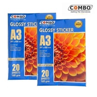 Glossy Combo Sticker A3 160g 20's IPP-SGP160GA3 (Glossy Photo Paper Sticker A3 160 gsm 20 Sheets)