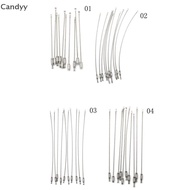 NDY 10PCS Fashion Hiking Tool Wire Keychain Cable Key Ring Stainless Steel 10/15/20cm N