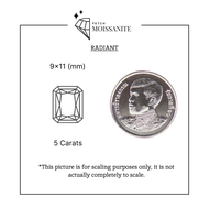 Radiant Cut Moissanite Diamond D-Color VVS1 {1ct - 8ct} - เพชรโมอีส เรเดียน/เพชรโมซาไนท์ เรเดียน {1ก