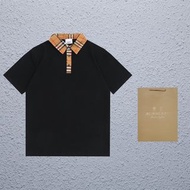 🈶️現貨  Burberry polo衫 巴寶莉領口老花立領Polo短袖上衣