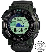 Casio Protrek Tough Solar Leather / Cloth Band PRG-250B-3 Green   PRO TREK  PRG250