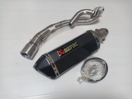 ท่อ ADV150 ชุดท่อ ADV150+ปลายท่อ AK14นิ้วเคฟล่า