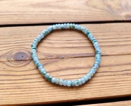 【親翠】天然翡翠【A】冰紫飄花多彩極美4.4算盤珠手串手圍14到15