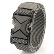 He Elastic Woven Casual Men's Belt Tactical Outdoor Buckle Belt Can Be Fixed Commuter AX