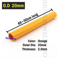 [tmft53] 2Pc 50cm Long O.D 20~50mm Orange PVC Pipe Garden Watering Fittings Hydroponic Planting Fram