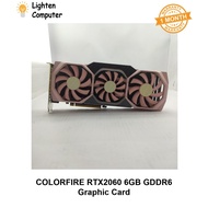 【USED】 COLORFIRE RTX2060 6GB GDDR6 Graphic Card | With 8 Pin | Desktop | Graphics Card | RTX 2060