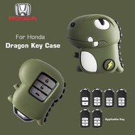 Cute Dragon Car Key Case for Honda Vezel City Civic Br-V Hr-Vcrv Pilot Accord Jazz Jade Crider Odyssey Accessories Lady Gift