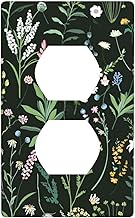 Wild Floral Single Duplex Outlet Light Switch Plate Cover Decor Wall Plate Decorative Outlet Cover F