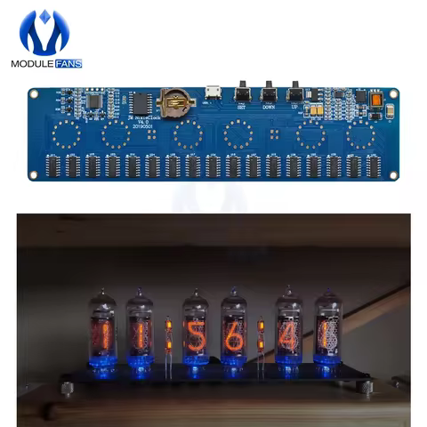 STM8S005 Control DC 5V/12V 1A Electronic IN14 Nixie Tube digital LED Clock Circuit Board PCBA RGB La