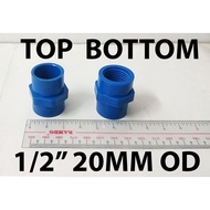 PVC FEMALE ADAPTOR 20MM BLUE FOR CLEAN WATER =============================== PVC FEMALE ADAPTOR 1/2"