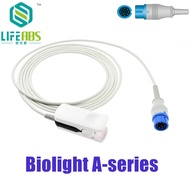 Finger Clip Ear Clip Silicone Long Cable Spo2 Oxygen Sensor Reusable Spo2 Sensor for Biolight A-Seri
