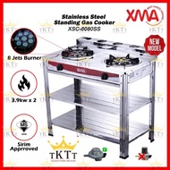 TKTT XMA By Aiwa High Quality Stainless Steel Double Standing Cooker Dapur Gas Berkaki XSC-8080SS