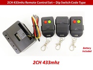 Autogate Door Wireless Remote Control Set - 2 Channel 433Mhz / 2CH 330 mhz Dip Switch Code Type