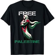 Adult T-Shirt I Love Free Palestine Mother Children Gaza Palestine Strip T-Shirt
