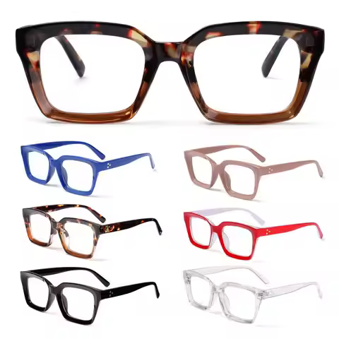 Men Women Fashion Oversized Square Reading Glasses Large Frame Presbyopia Eyeglasses Diopter +1.0~+3