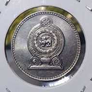 Koleksi Uang koin Kuno Negara SriLanka 50 Cents Tahun 1975 Bagus