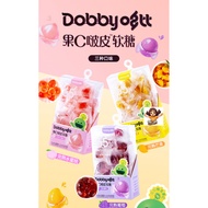 ⭐dobby哆比果⭐c扒皮剥皮水果软糖芒果白桃葡萄果汁糖果零食-103g