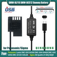 BP-61 DMW-BLF19 Dummy Battery DMW-DCC12 &amp; Power Bank USB Type-C PD Cable for Panasonic DMC-GH3 GH4 GH5 GH5s G9 II G9L GK for Sigma SD Quattro H SDQ SDQH Cameras