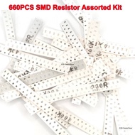 660PCS SMD Resistor Assorted Kit 0603 0805 1206 1% Resistance 1 Ohm to 1M Ohm Chip Resistors for Ele