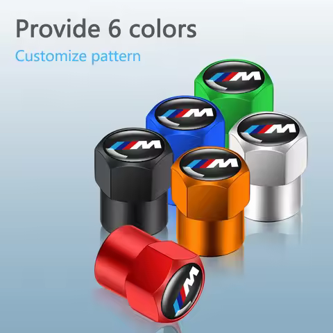 Car Wheel Tire Valve Stem Caps Tyre Rim Stem Cover Airdust Waterproof For BMW M M3 M4 M5 E34 E90 E60