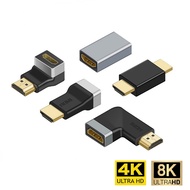 4K Connector 8K HDMI Extension Adapter, 90 and 270 Degree Right Angle HDMI 2.1 Male to Female Extender Adapter
