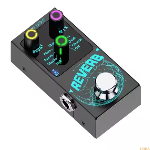 N0HA Wireless Guitar Reverbs Device Guitar Reverbs Pedal with Large Footswitch and 9 Digital Effects