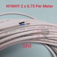 Kabel NYMHY 2 x 0.75 SNI per meter / Kabel Listrik Serabut 2 x 0.75 ber SNI