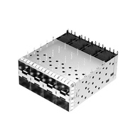W Megafiber Optic Cage 8-Port Cage Shield Cover Crimp Type SFP+Optical Module Shell 1-2007394-8