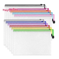 Grid File Bag Zipper File Bag Store File Grid Bag Mesh Storage Bag Transparent File Bag Delivery Dat