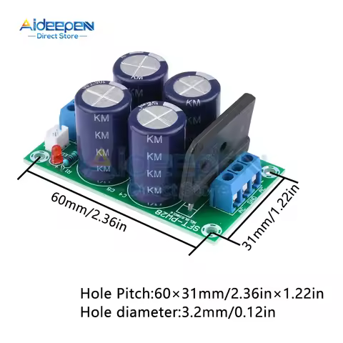 PW28 Dual Power Filter Power Amplifier Board Rectifier High Current 25A Flat Bridge Unregulated Powe